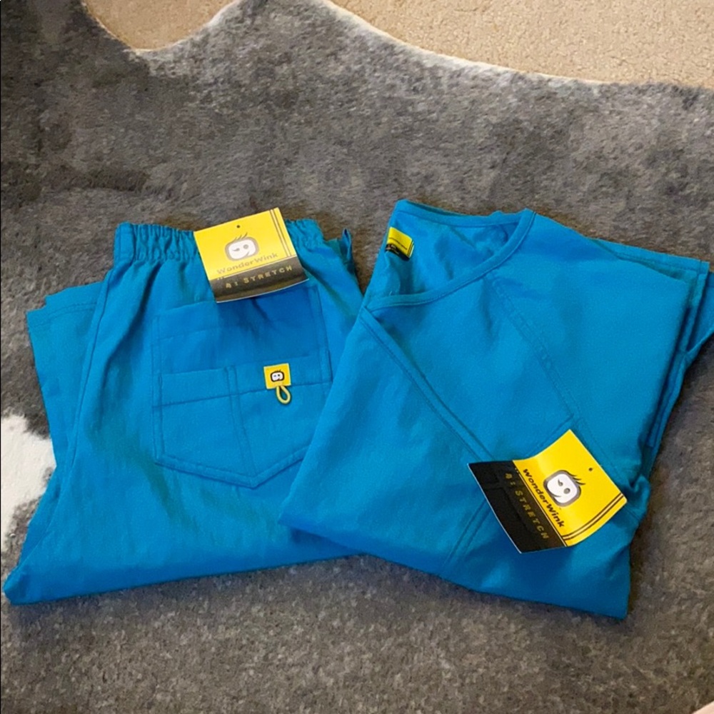 Wonderwink scrub set nurse doctor teal new